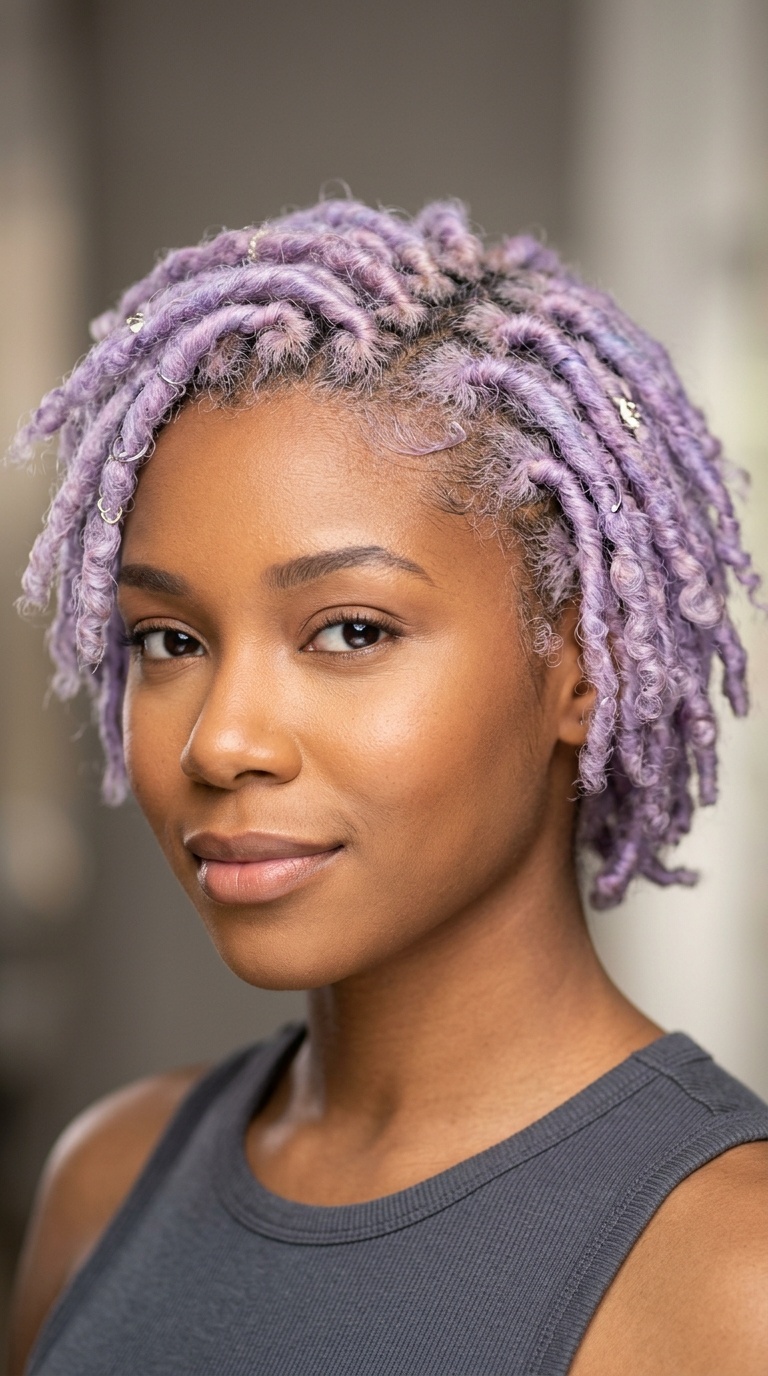 Soft Lavender Pastel Locs