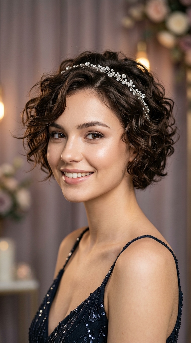 Soft Messy Curls with a Headband