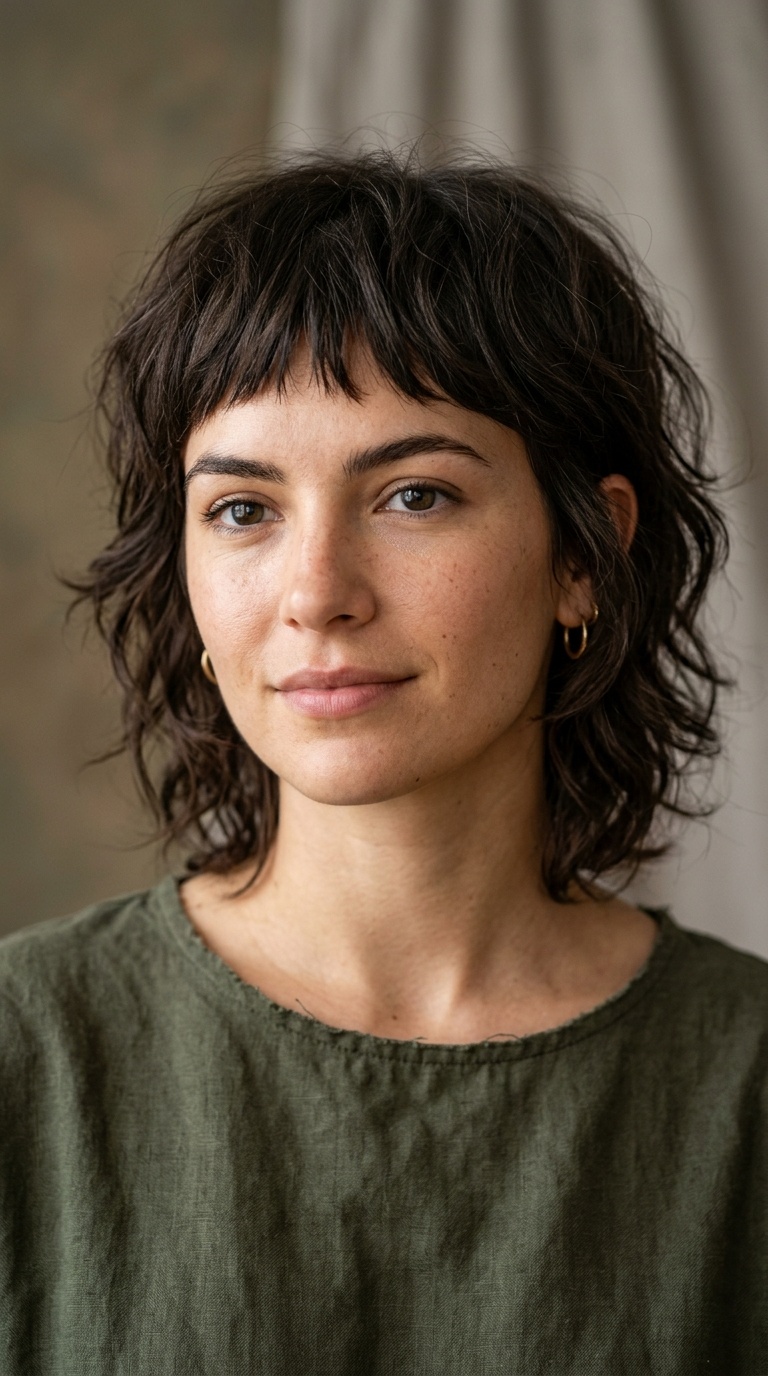 Soft Messy Shag with Micro Bangs