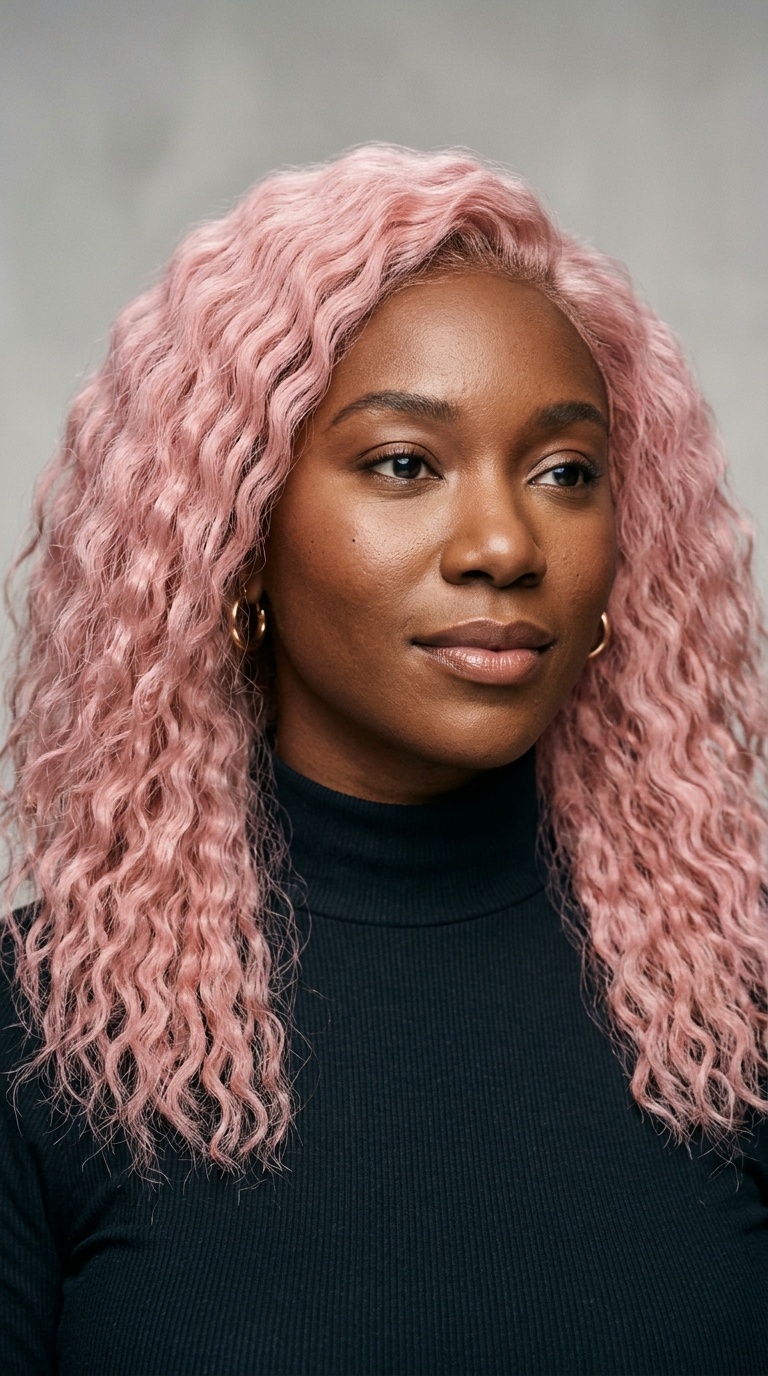 Soft Pastel Pink Crimp