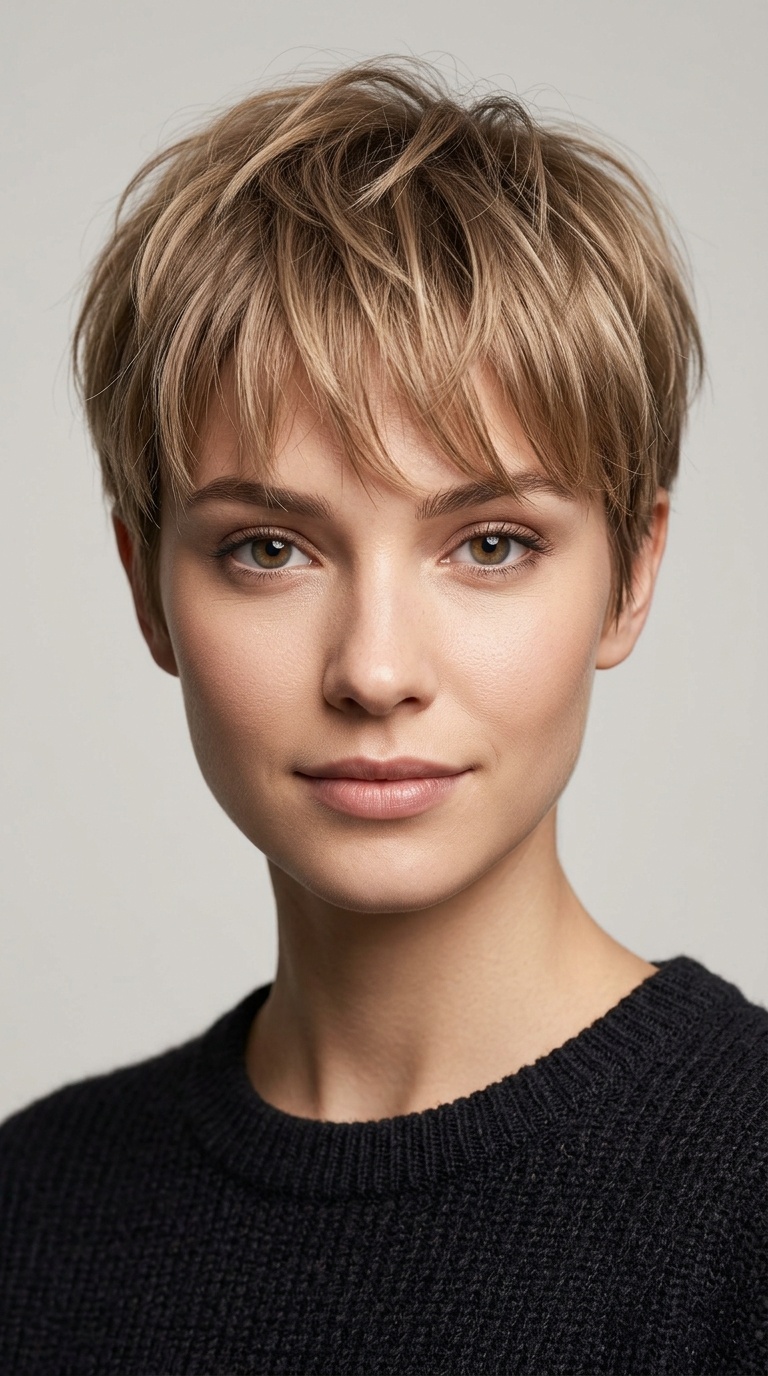 Soft Pixie with Wispy Bangs