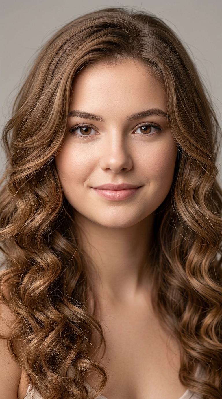 Soft Romantic Curls with Long Graduation