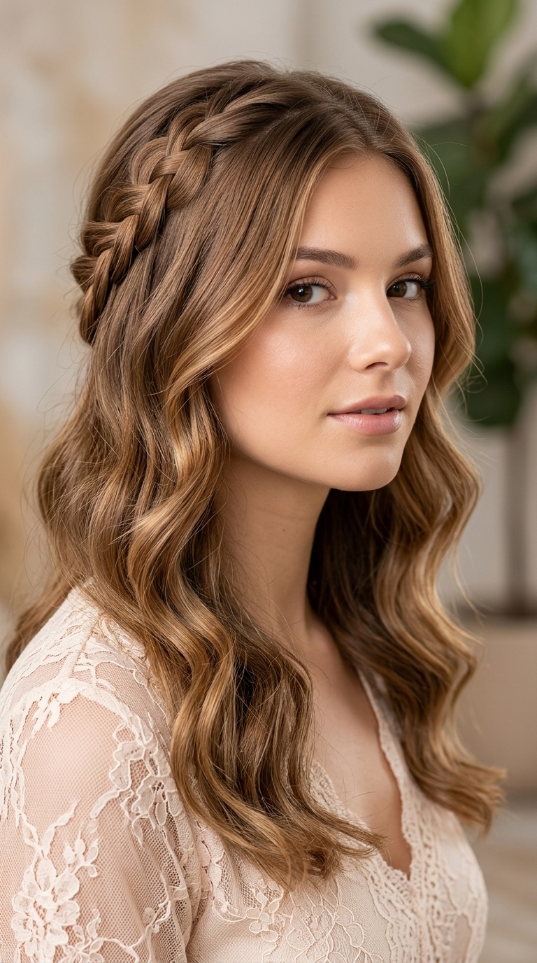 Soft Romantic Waves with a Side Braid