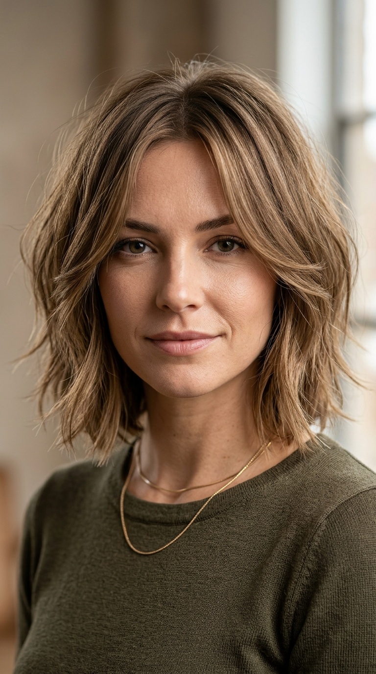 Soft Shag Bob with Face-Framing Layers