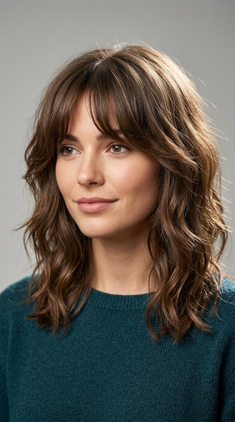 Soft Shag with Curtain Bangs