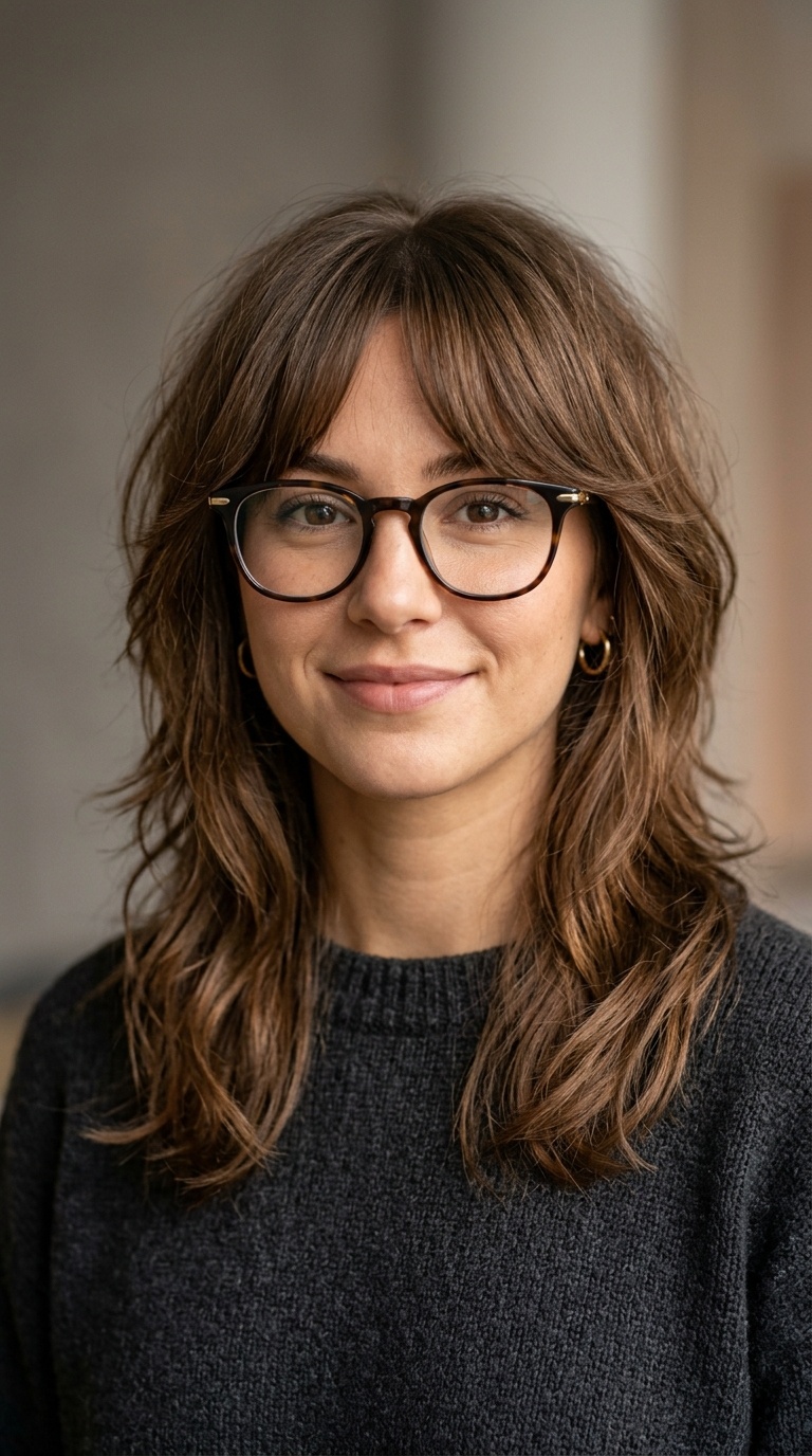 Soft Shag with Curtain Bangs