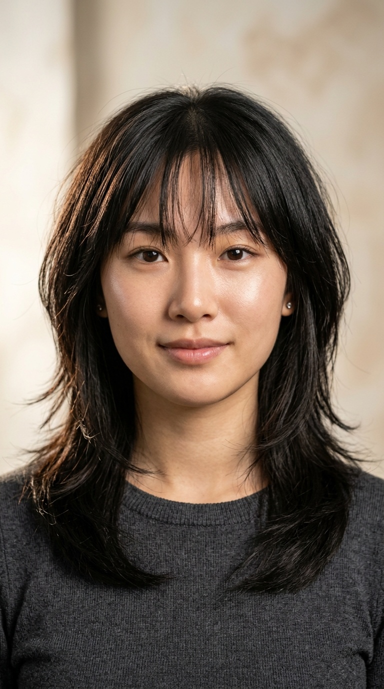 Soft Shag with See-Through Bangs