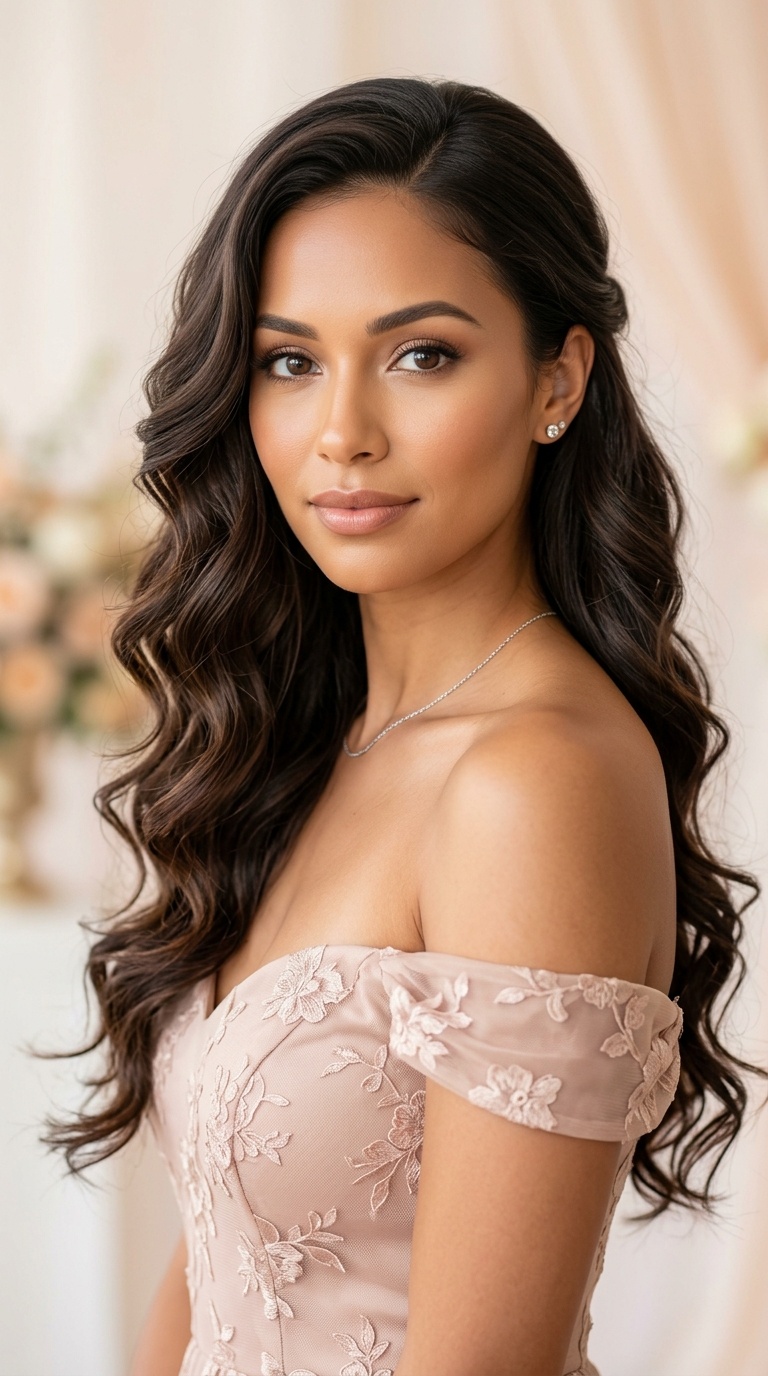 Soft Side-Swept Curls