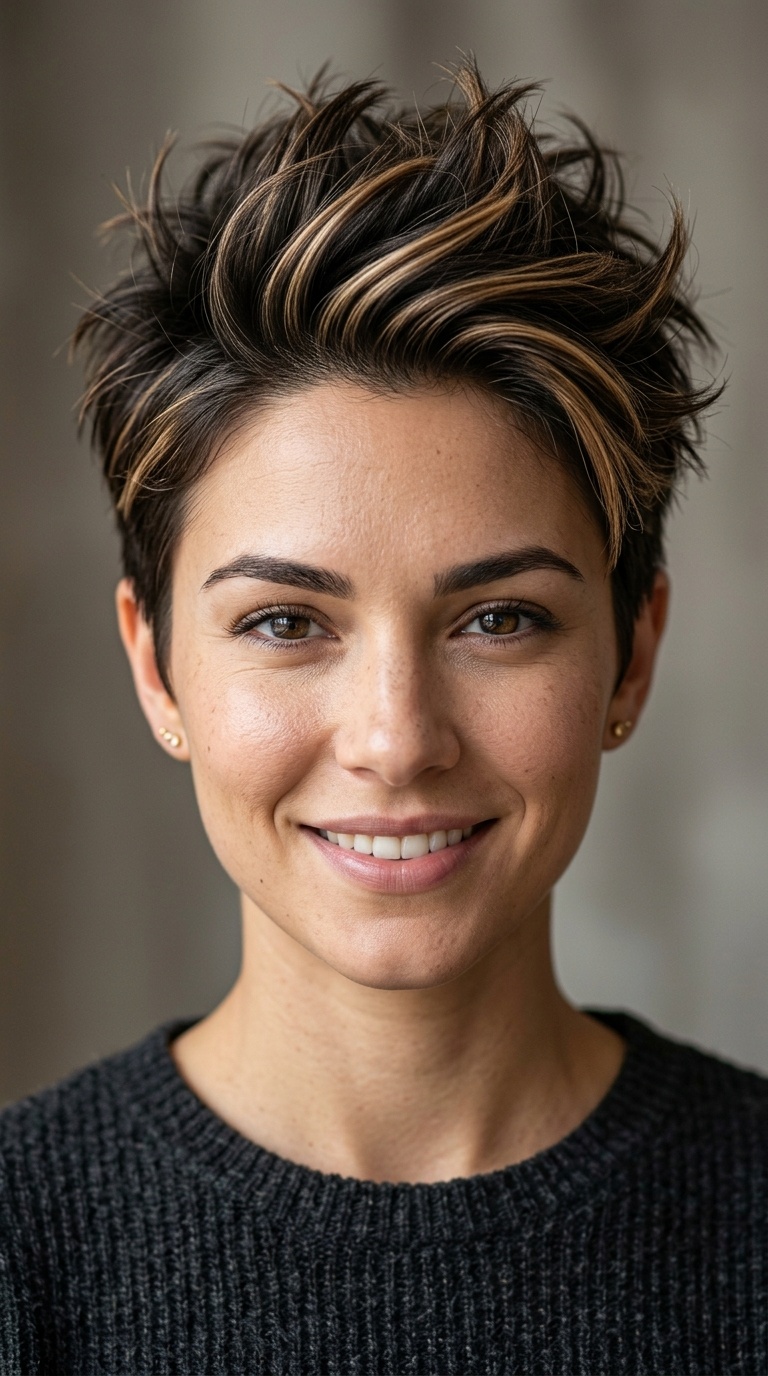 Soft Tapered Spikes with Highlights