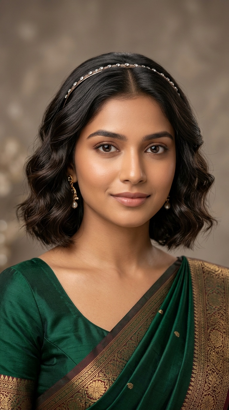 Soft Waves with a Metallic Headband