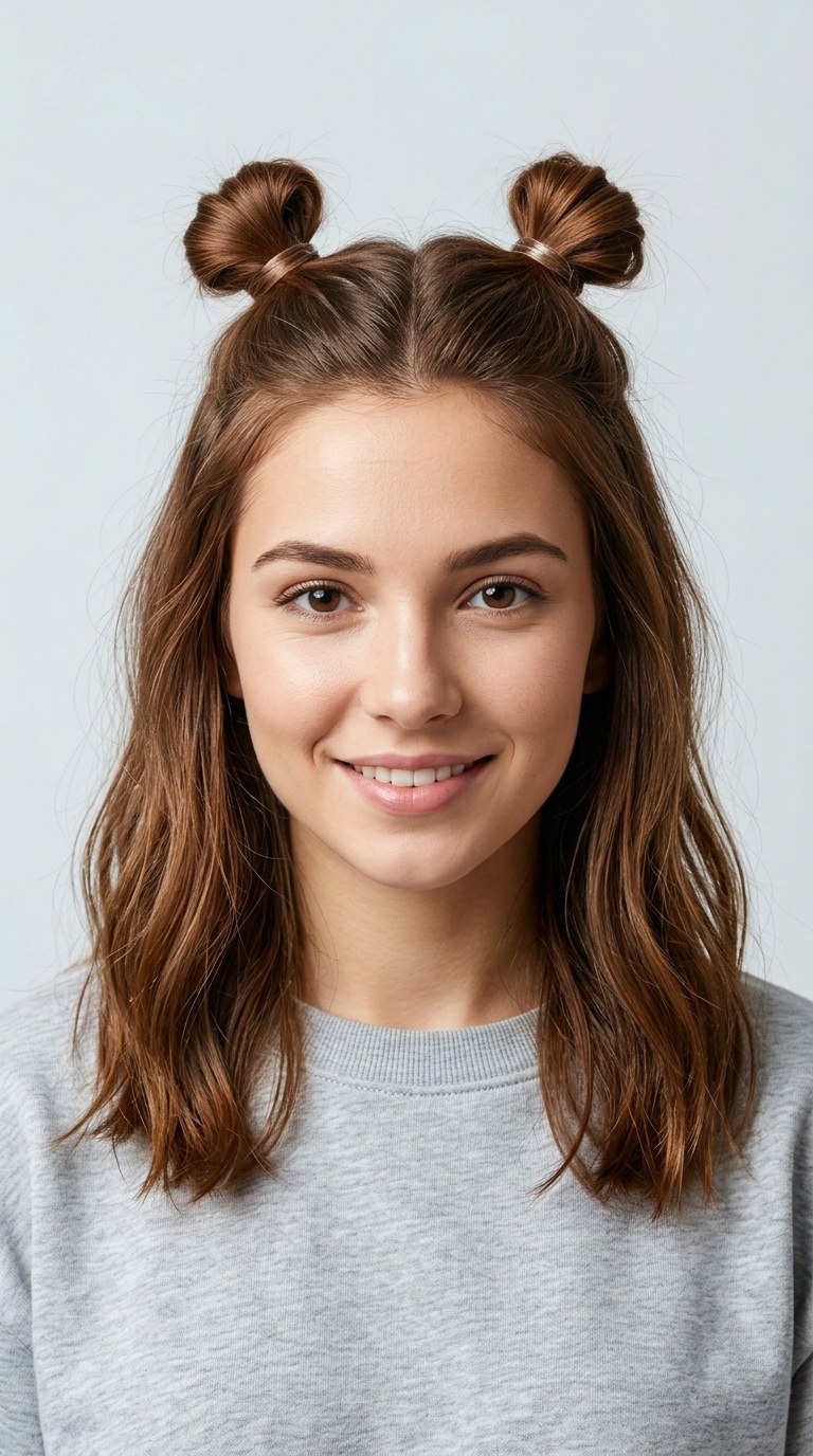 Space Bun Half-Up