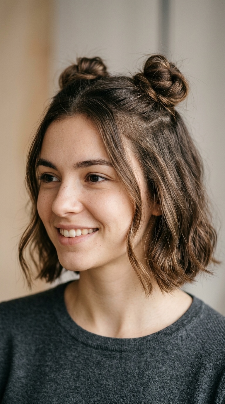 Space Bun Half-Up