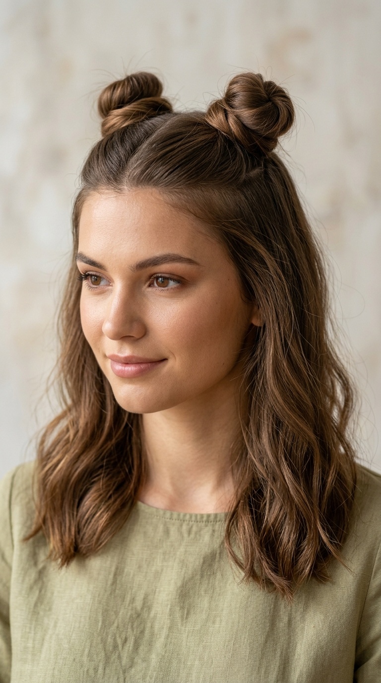 Space Bun Half-Up