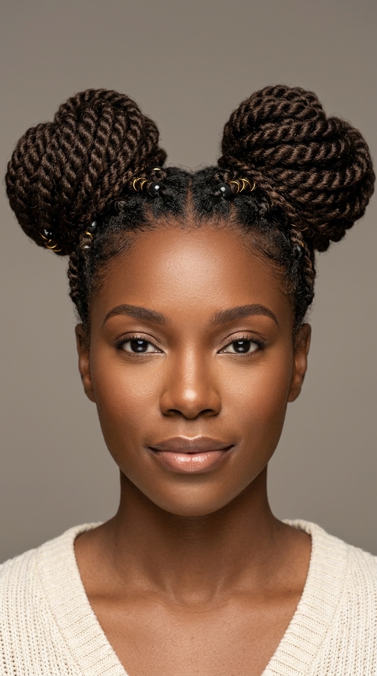 Space Bun Rope Twists