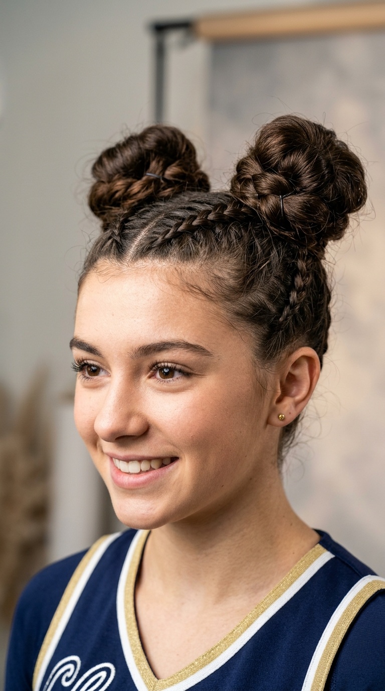 Space Buns with Braided Base