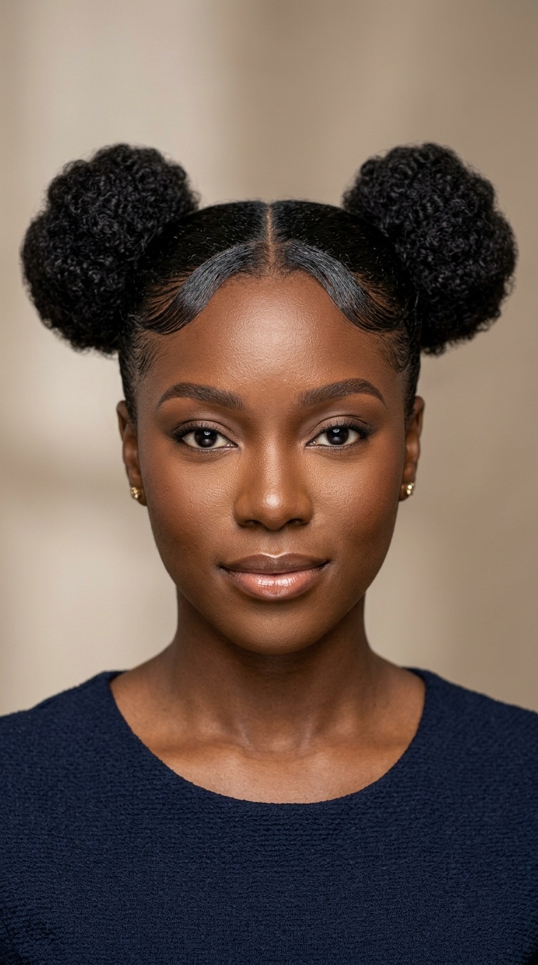 Space Buns with Symmetrical Swoops