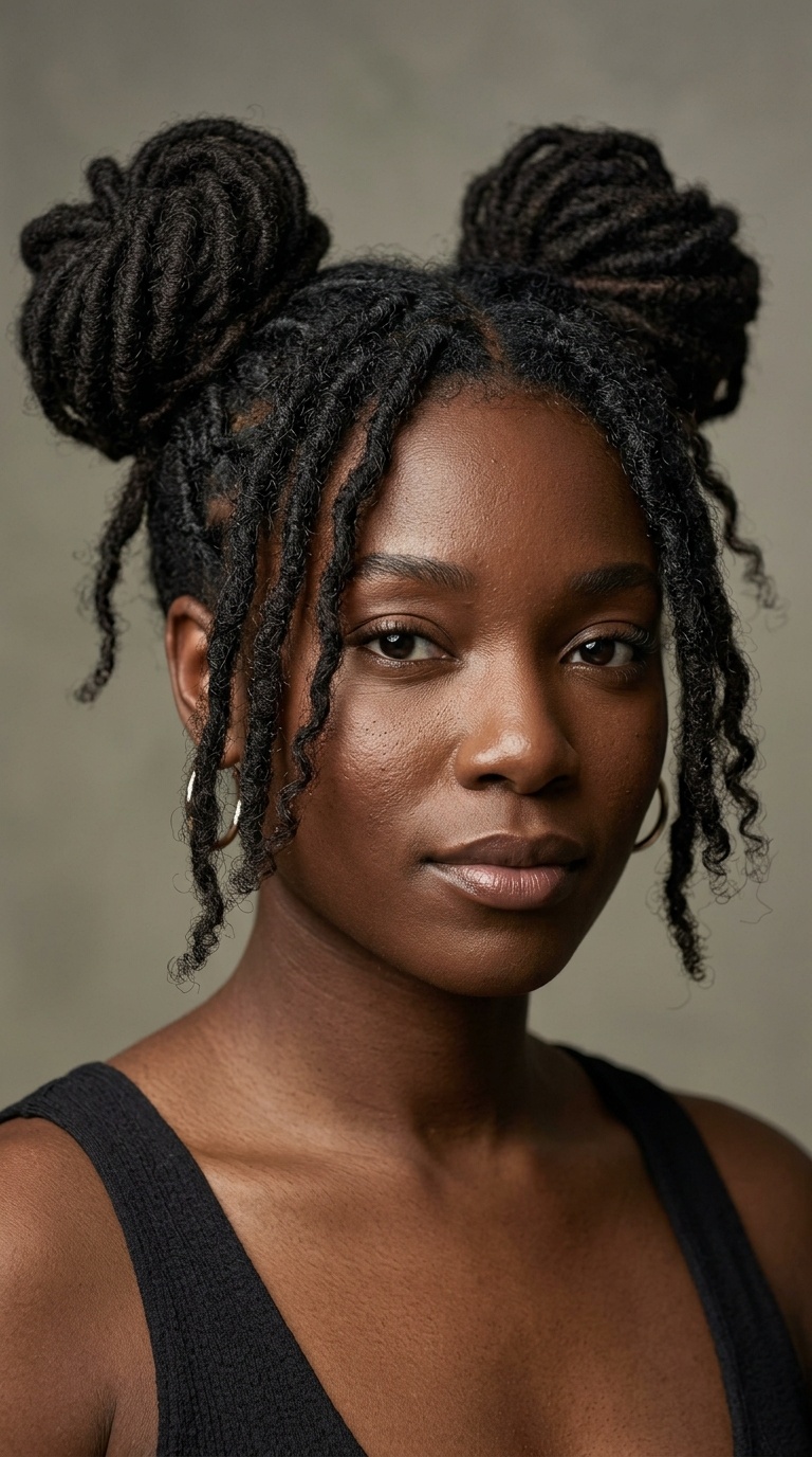 Space Buns with Textured Tendrils