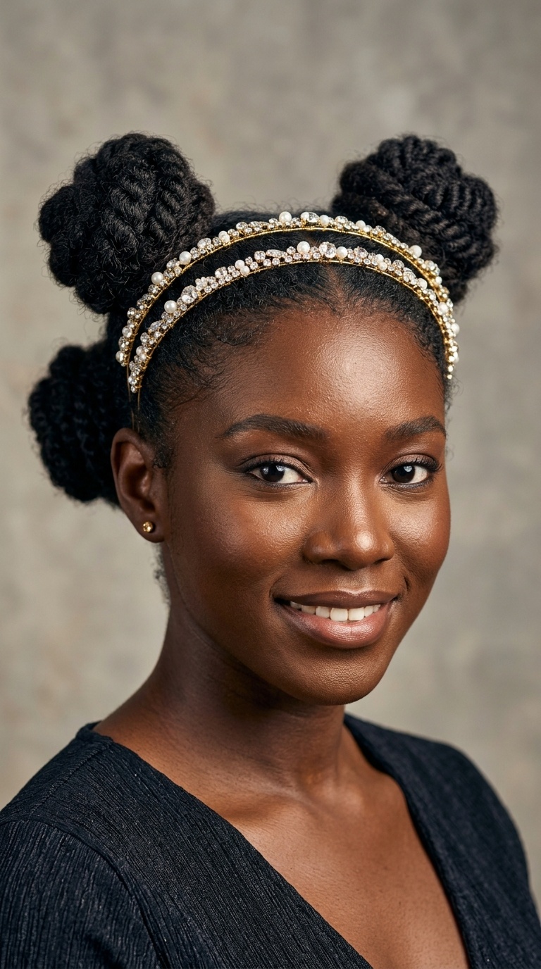 Space Knots with a Double Halo Headband
