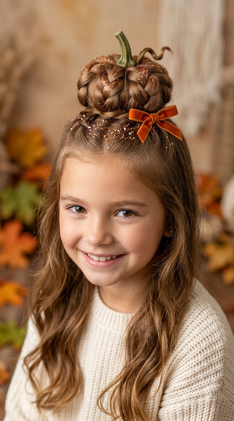 Sparkly Gourd Half-Up Look