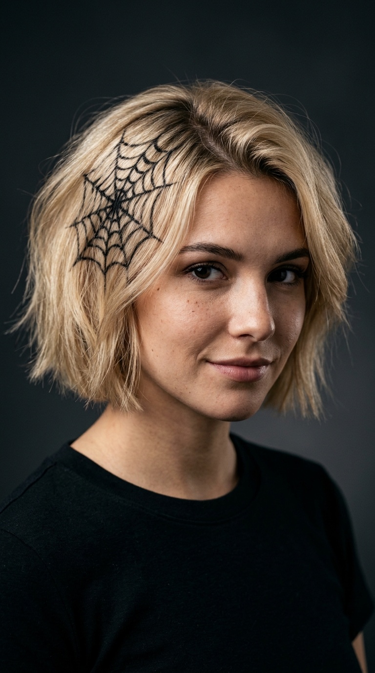 Spider Web Hair Stencil