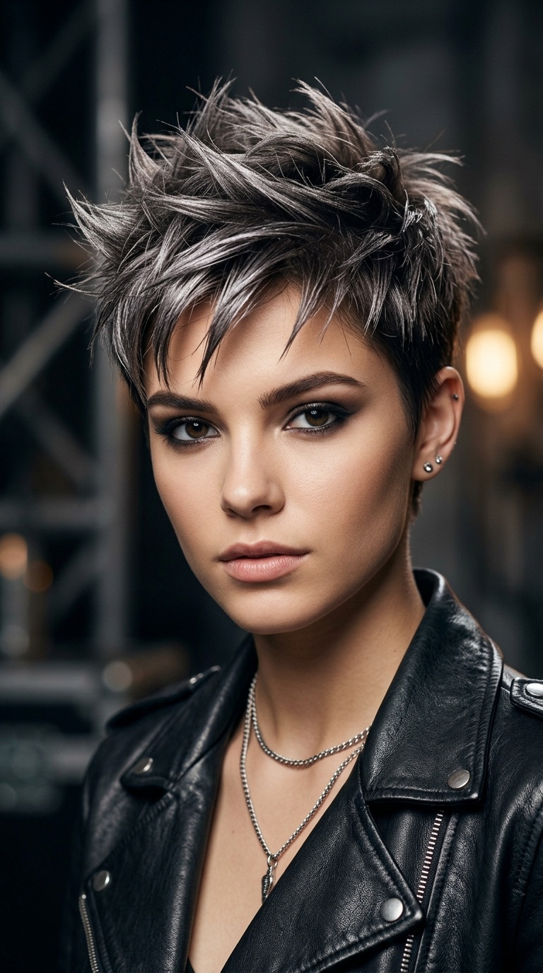Spiked Pixie with Metallic Wax
