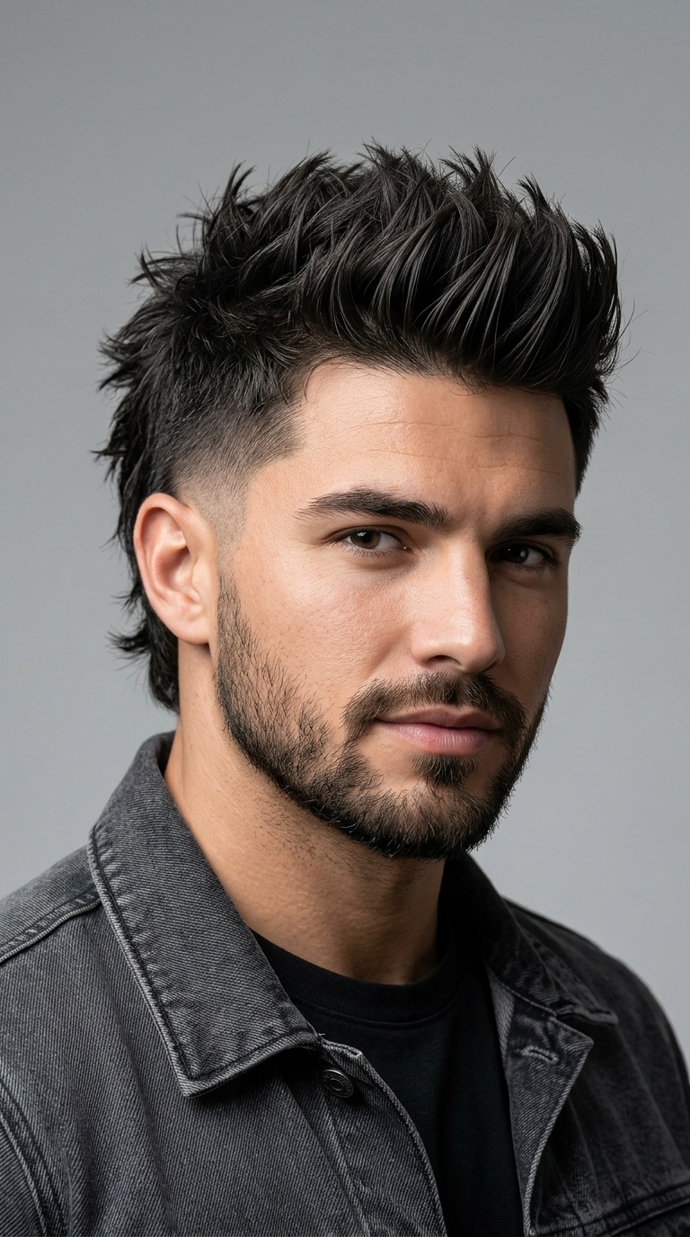 Spiky Mullet with Drop Taper