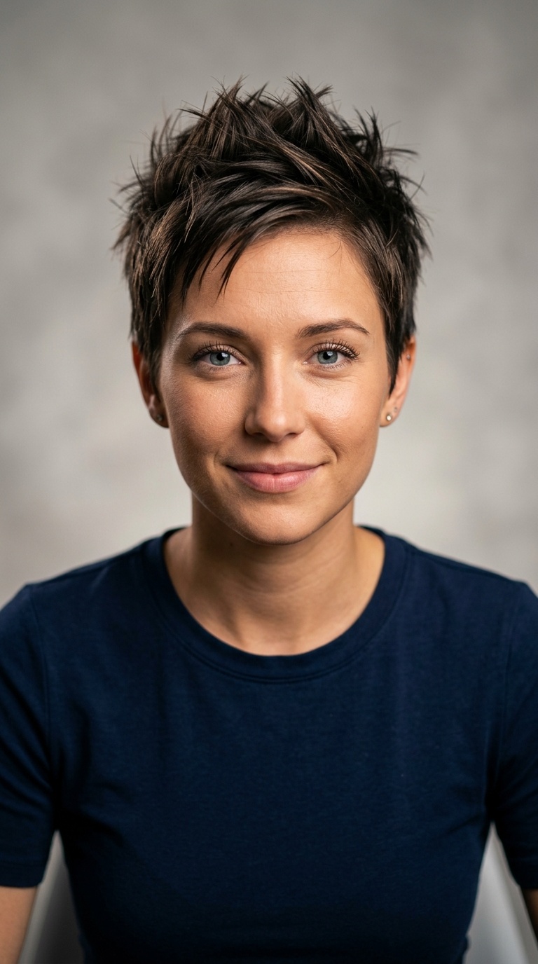 Spiky Pixie for Straight Hair