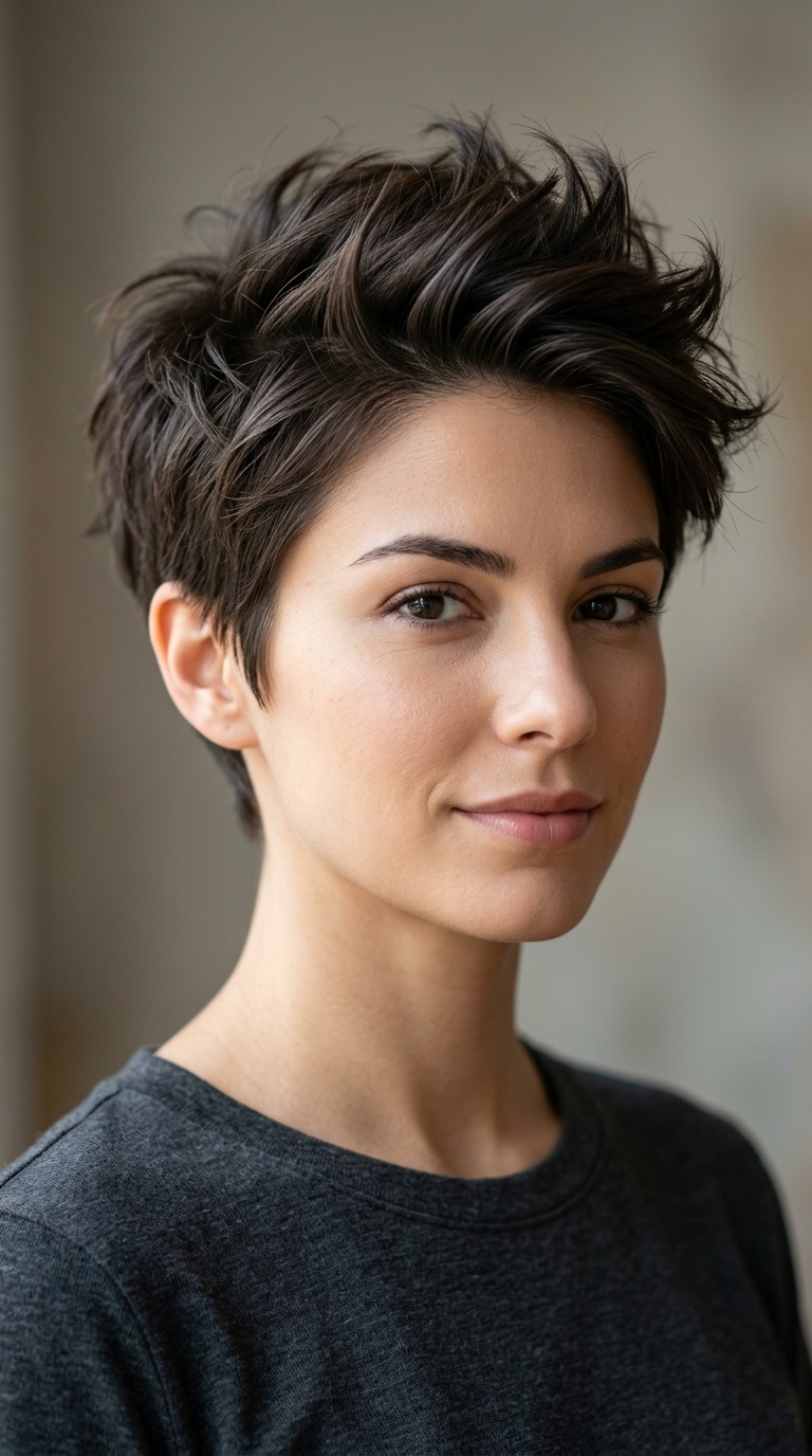 Spiky Pixie with Tapered Nape