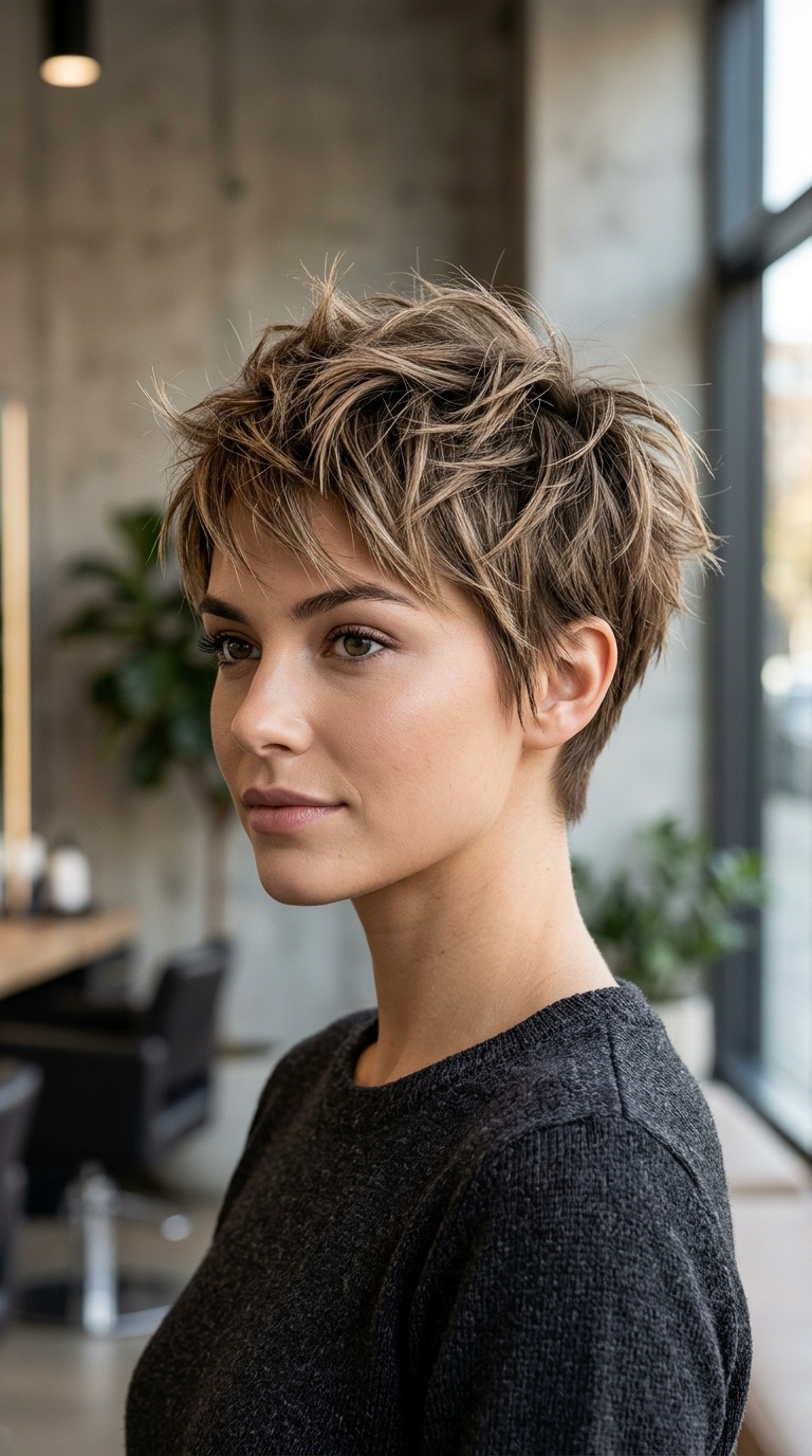 Spiky Pixie with Tapered Nape