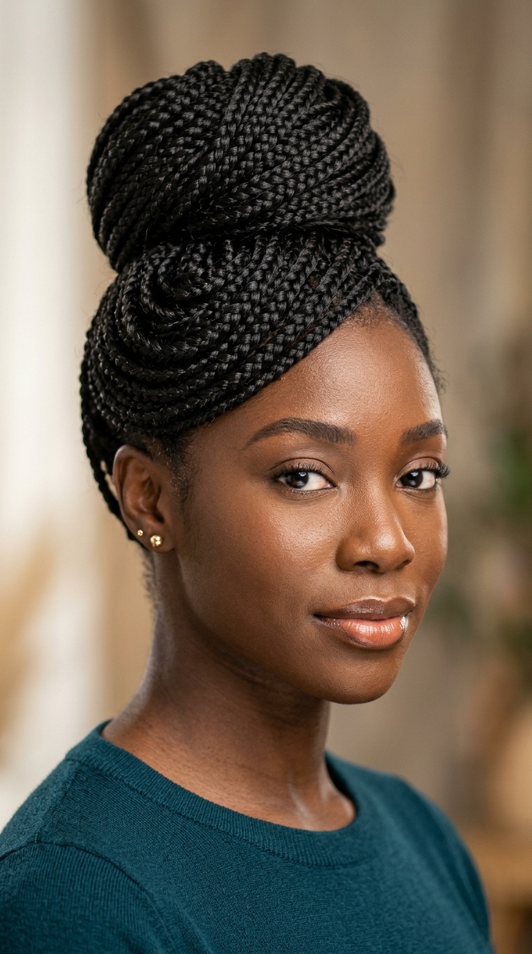 Spiral Braided Top Knot