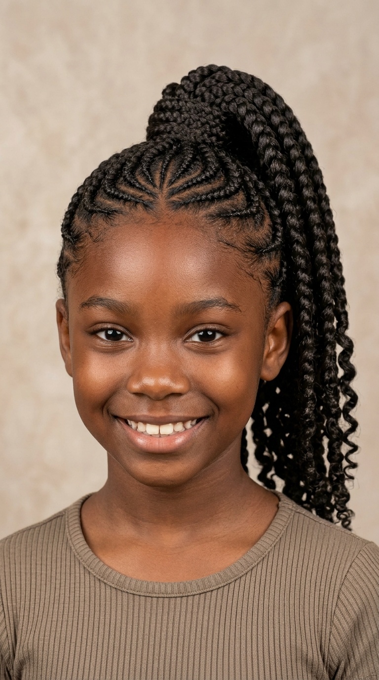 Spiral Braids into a Ponytail