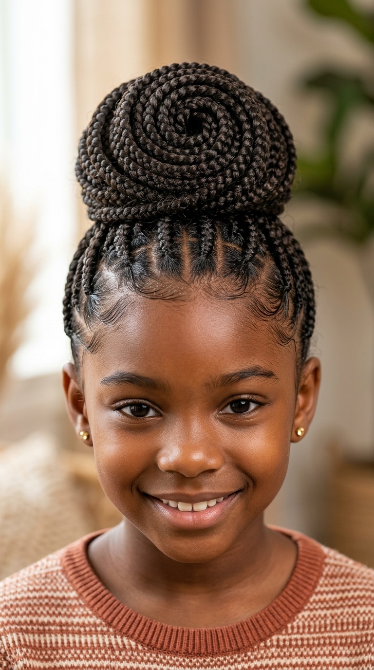Spiral Bun Braids