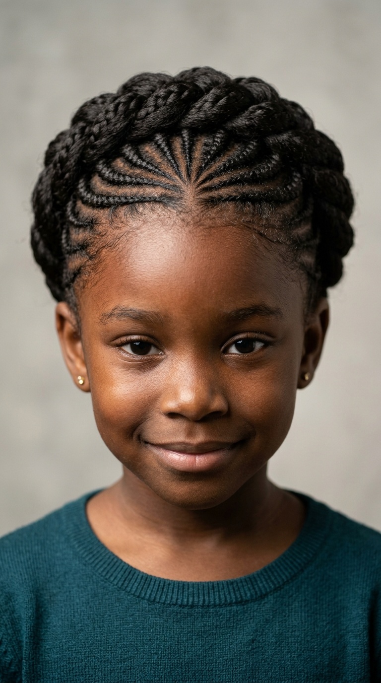Spiral Crown Braids