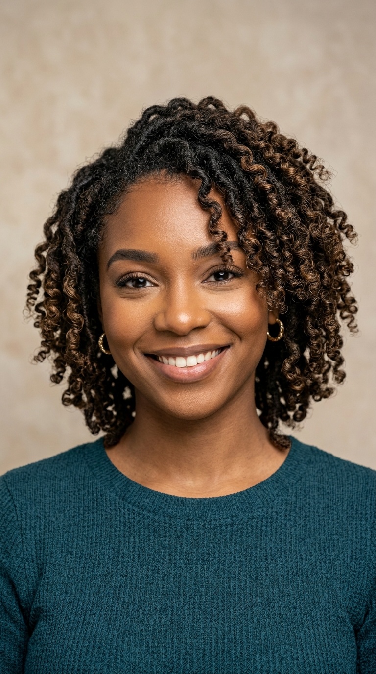 Spiral Curls on Short Locs