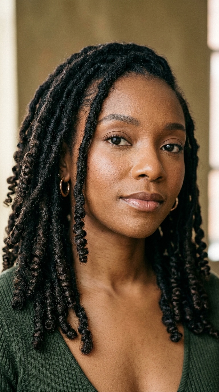 Spiral-Ended Organic Locs