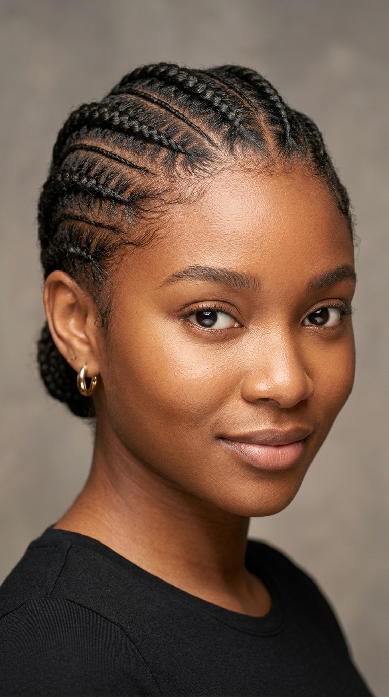 Spiral Patterned Cornrows