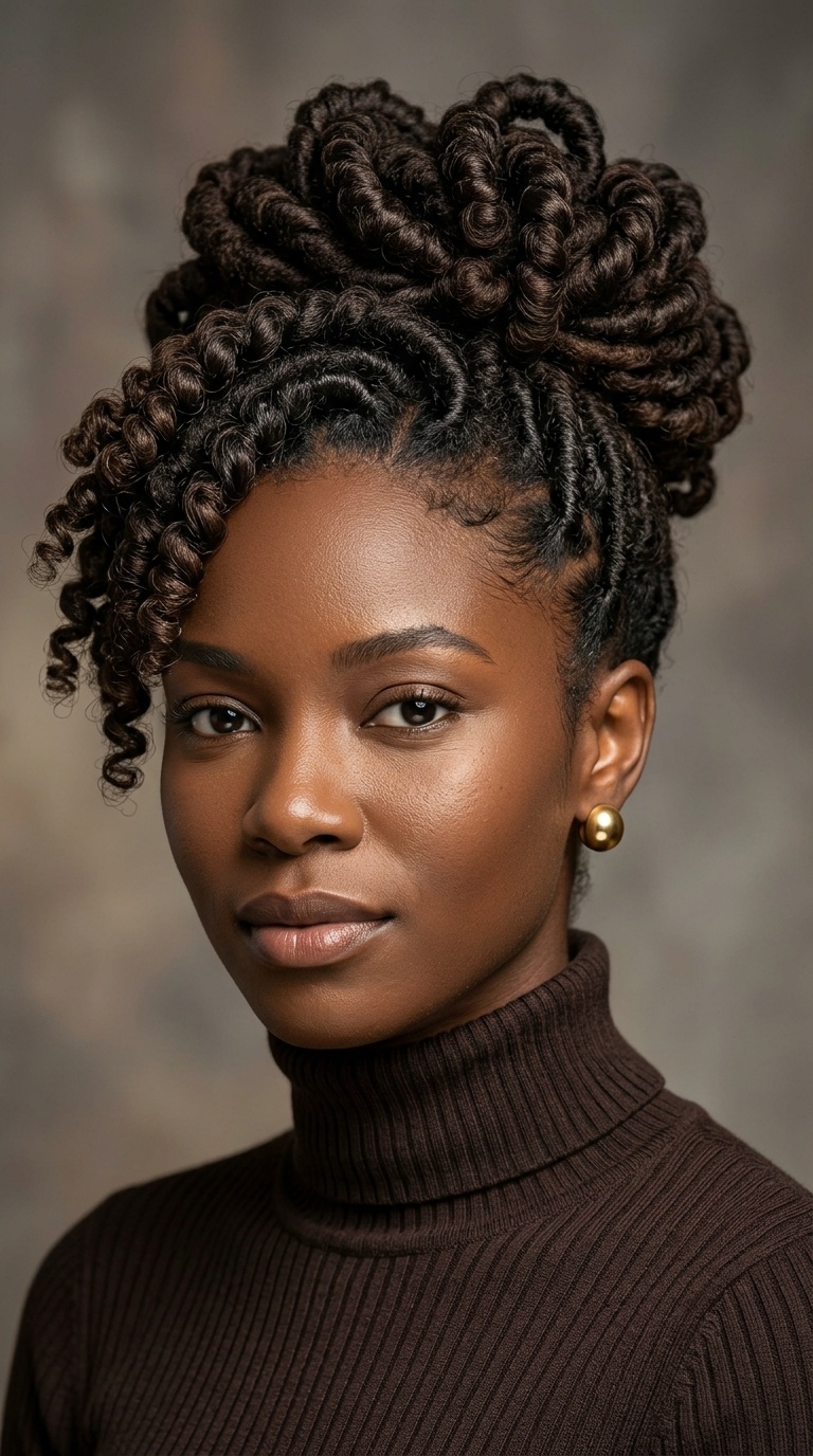 Spiral Rod Set Updo