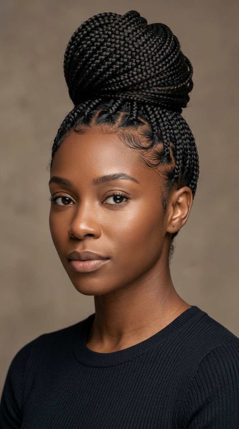 Spiral Wrapped High Bun