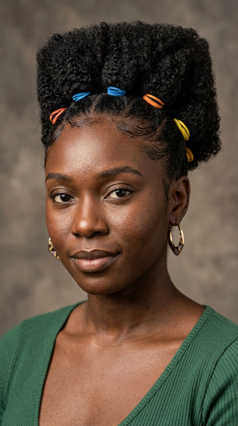 Square Block Afro-Puff