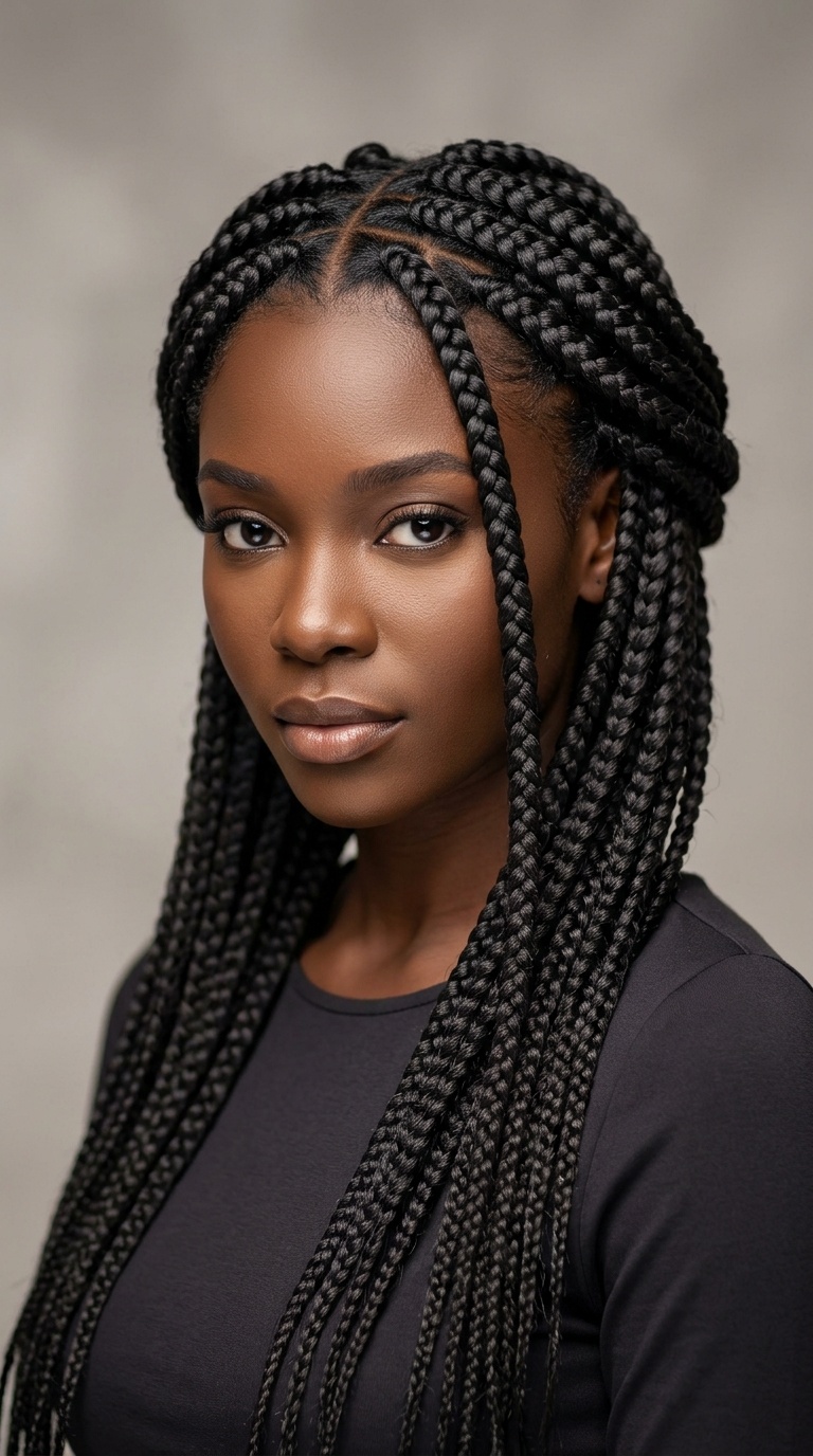 Stacked Box Braids