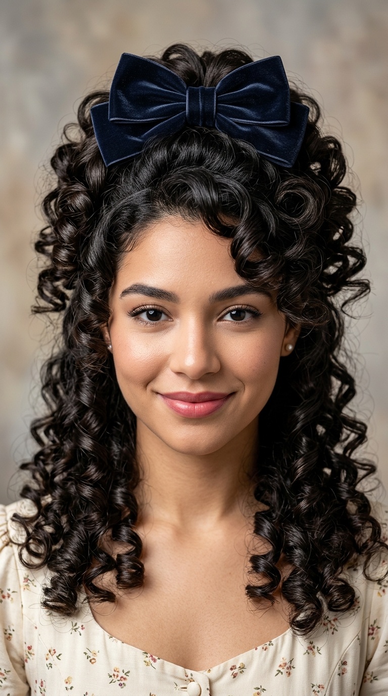 Stacked Curls with a Double-Tiered Bow