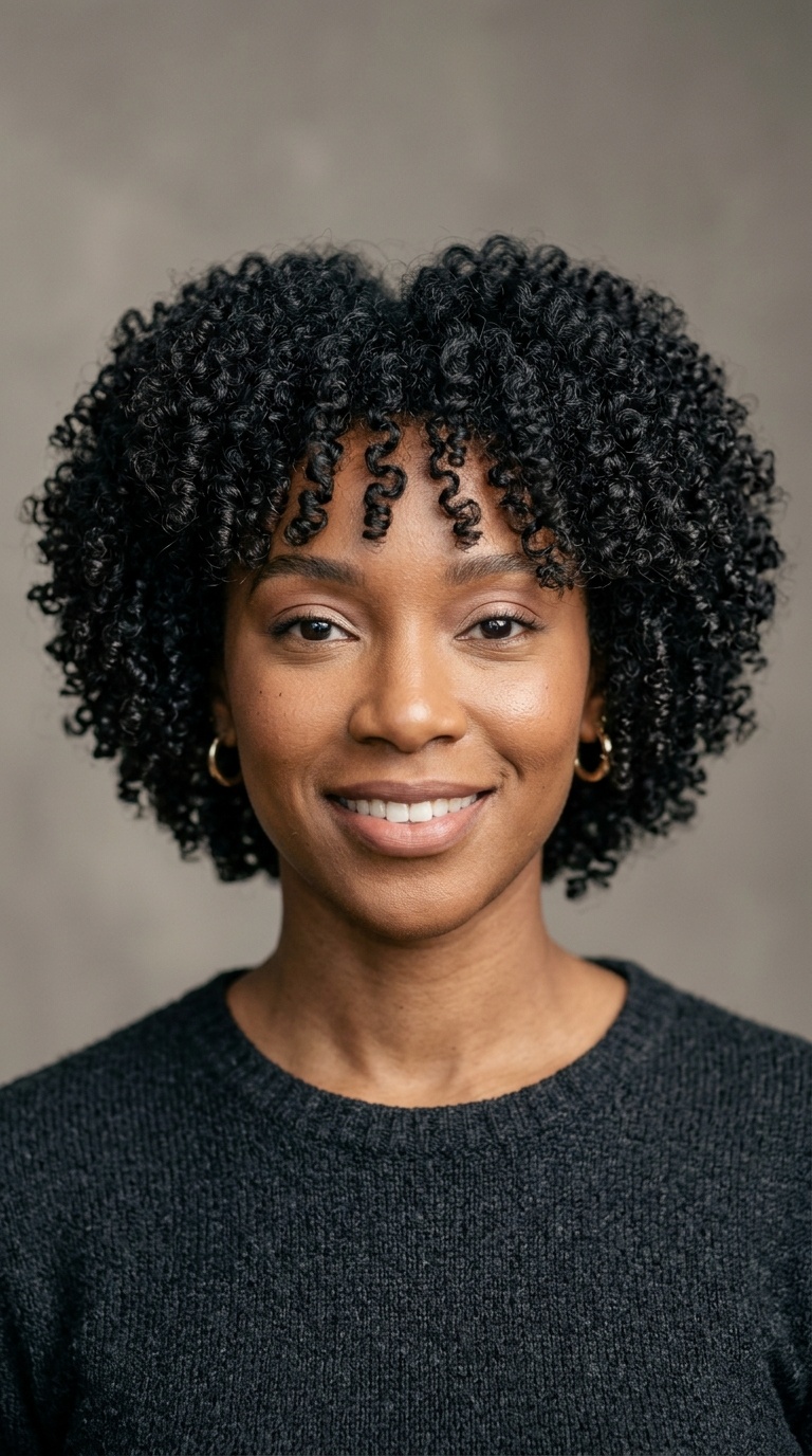 Stacked Curly Bob