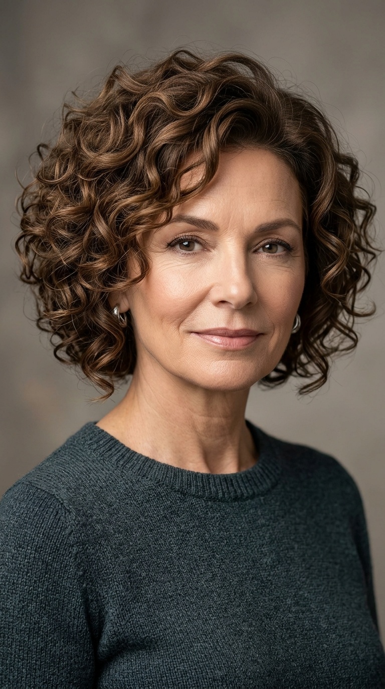 Stacked Inverted Curly Bob