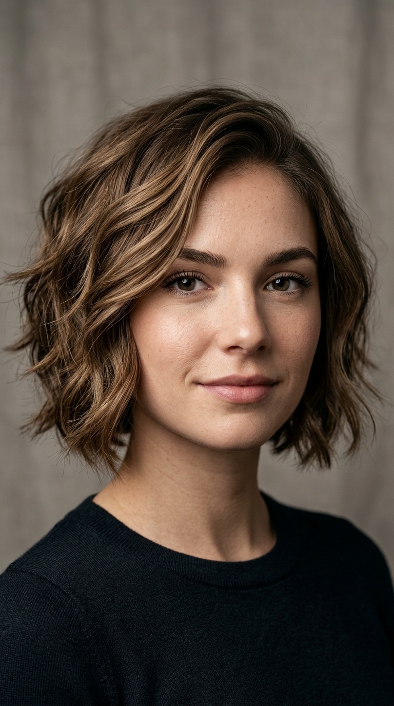 Stacked Wavy Bob
