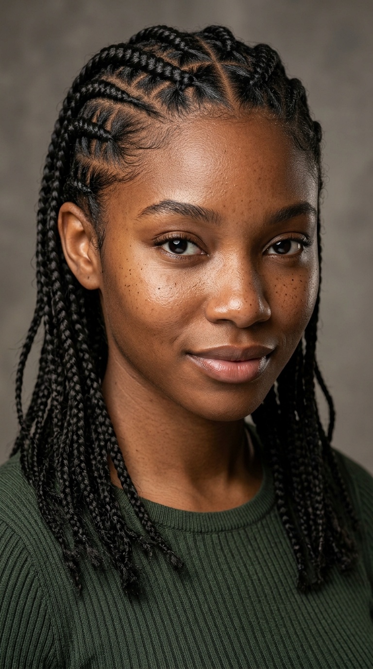 Star Pattern Cornrows