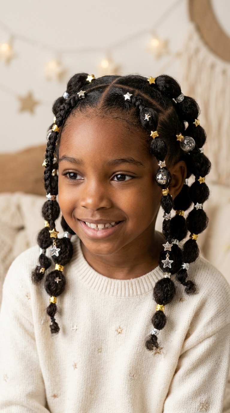 Starry Bubble Braids