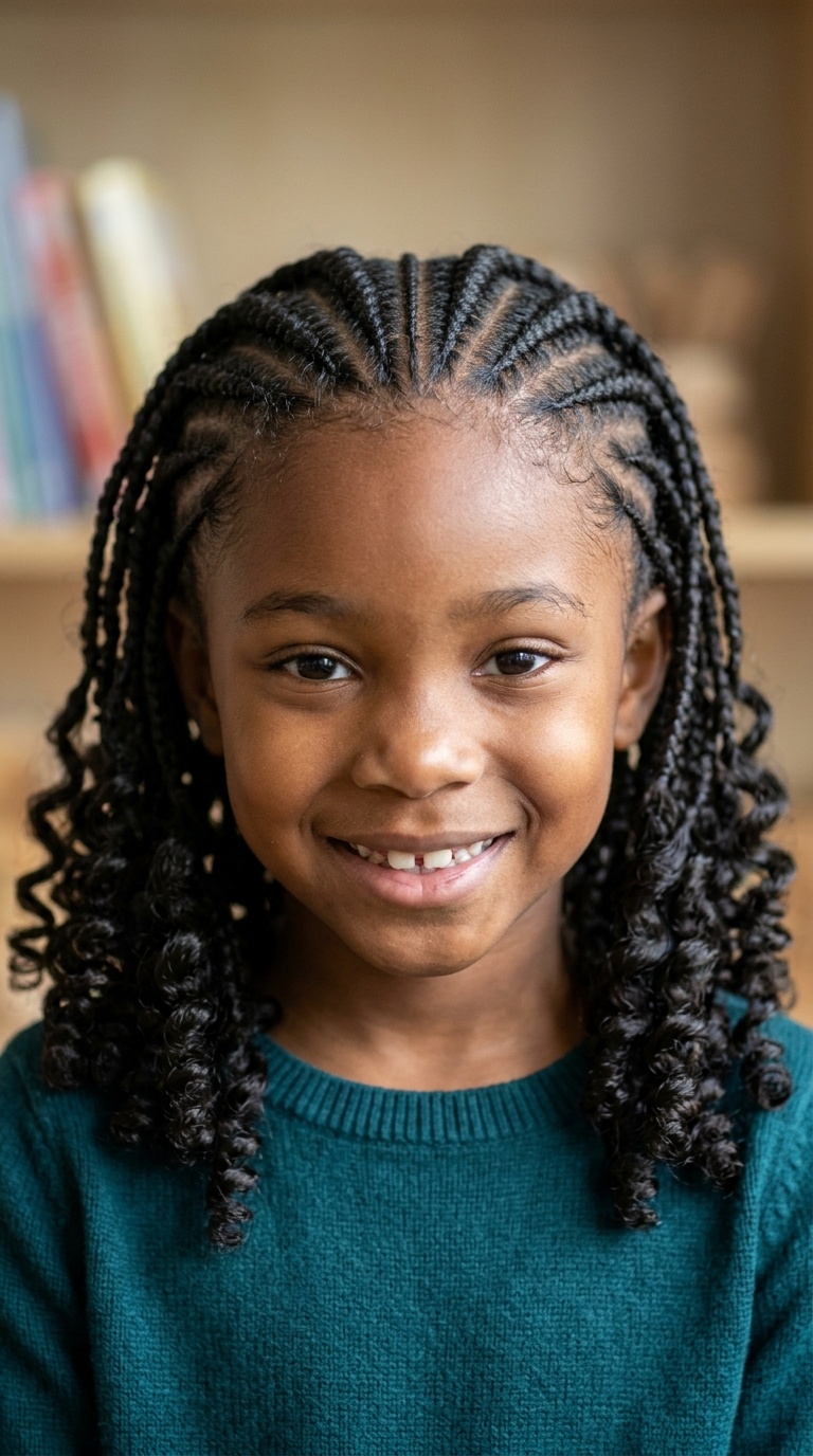 Stitch Braids with Curly Ends