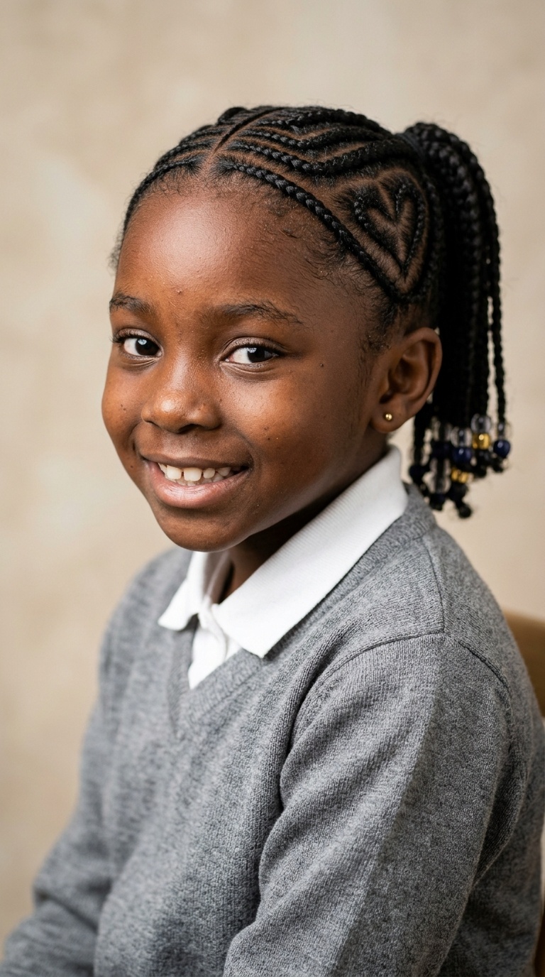 Stitch Braids with Heart Designs