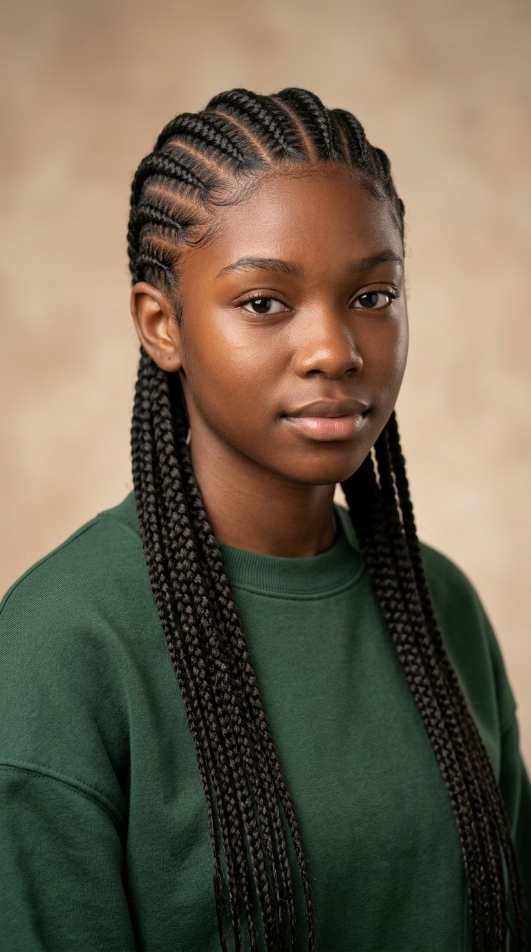 Straight-Back Stitch Braids
