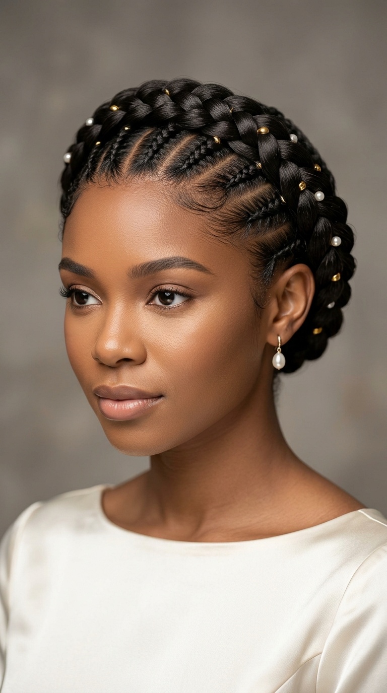 Straight Braid-Detailed Crown